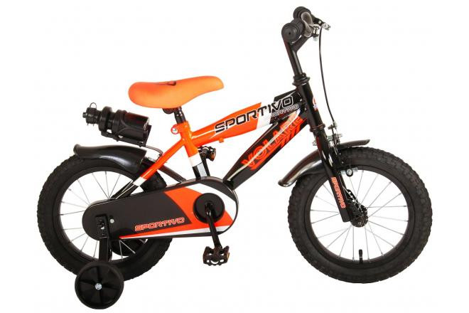 Volare Sportivo Kinderfiets - 14 Inch - Neon Oranje / Zwart