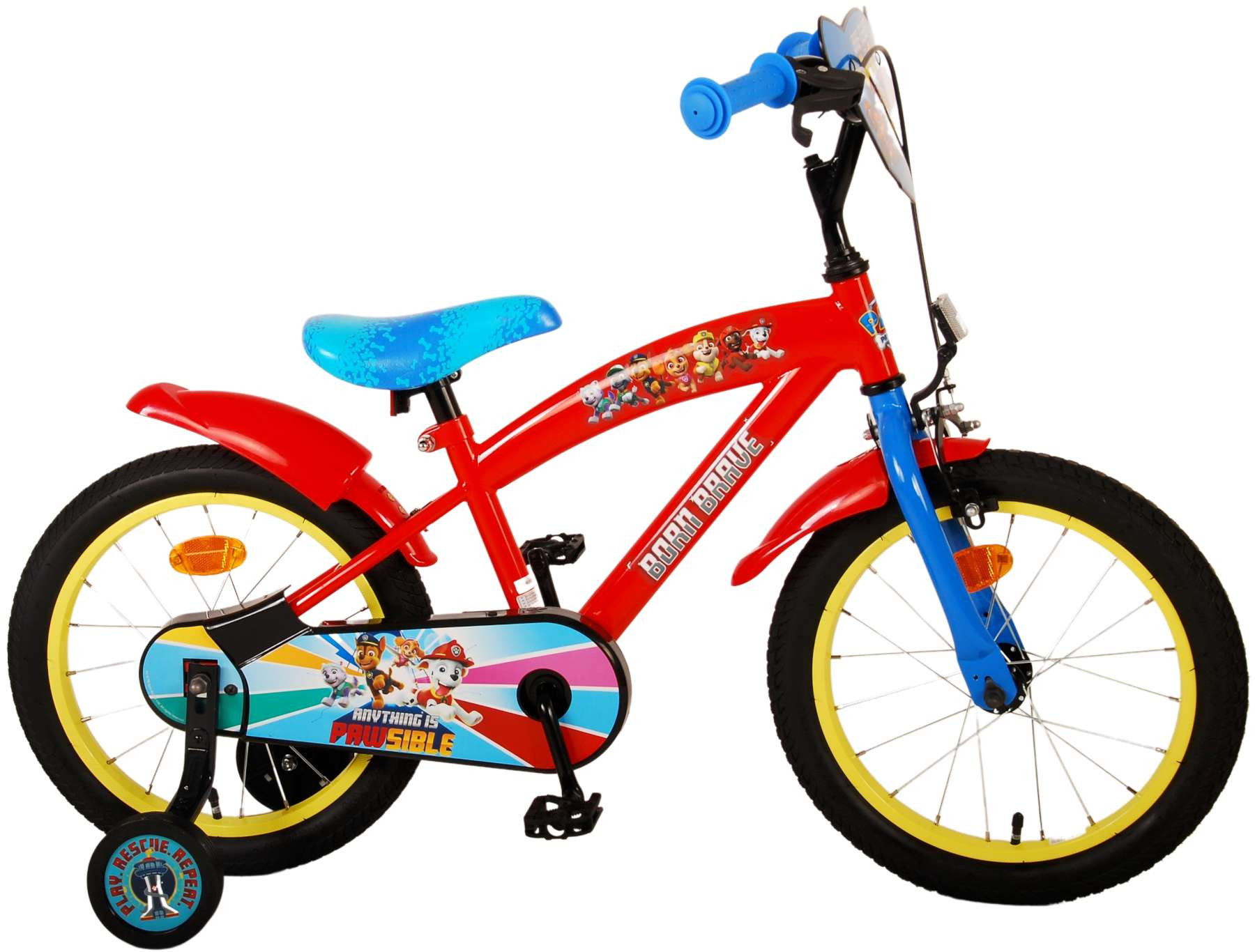 PAW Patrol Kinderfiets - 16 Inch - Rood/Blauw
