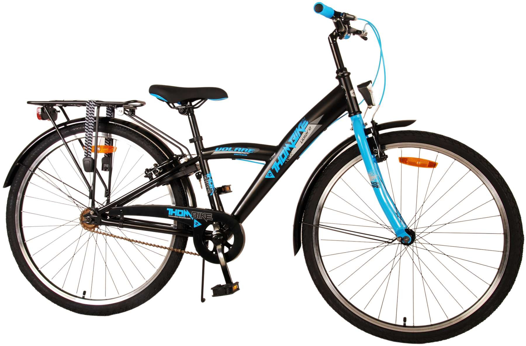Volare Thombike Kinderfiets - 26 Inch - Zwart/Blauw - Twee Handremmen