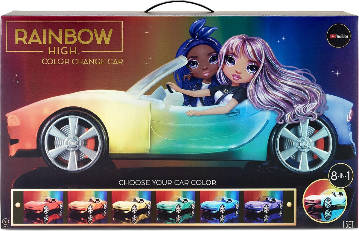 Rainbow High Color Change Car - Poppenauto