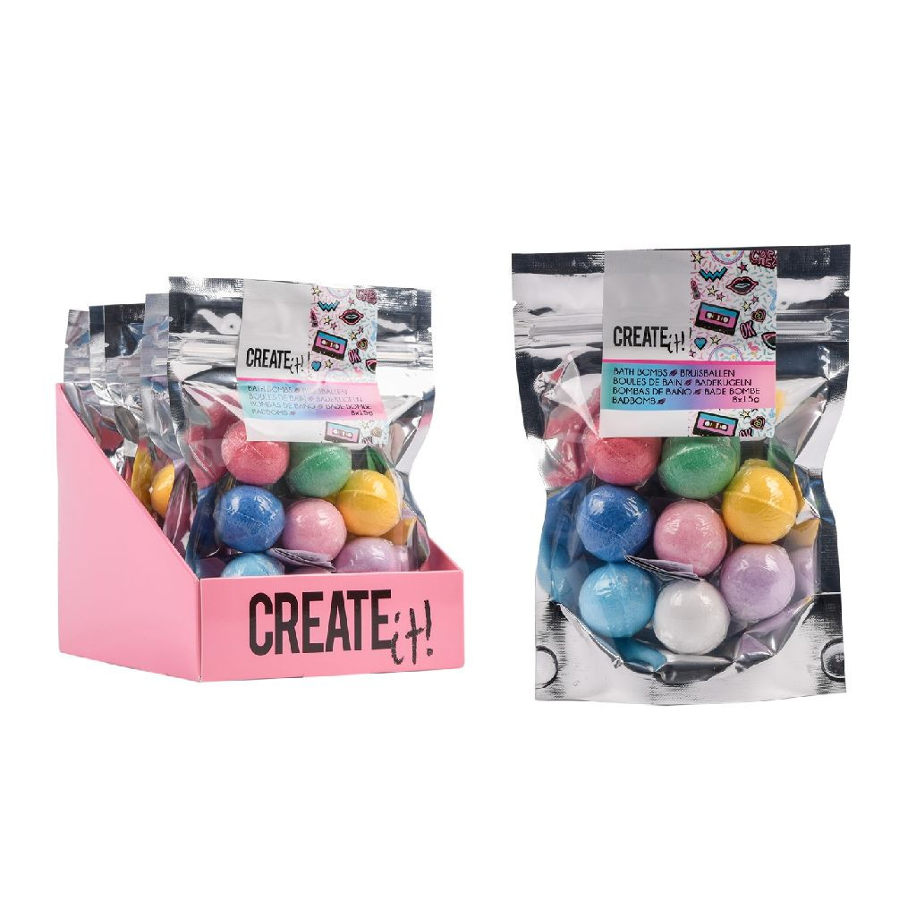 Create It! Badbruis Ballen Mini Neon 8-Pack