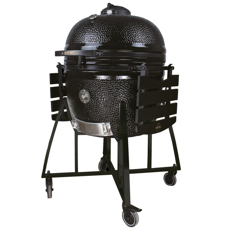 EliteGrill BBQ 68 cm / 26 Inch met Regenhoes - Limited Edition Deluxe - Zwart - Barbecue - Kamado 