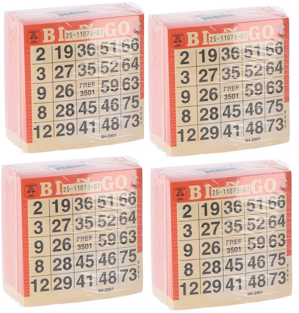 Bingokaarten 2000 Vel - Voor Bingo met 75 Ballen - 4 Blokken - Voordeelpakket 