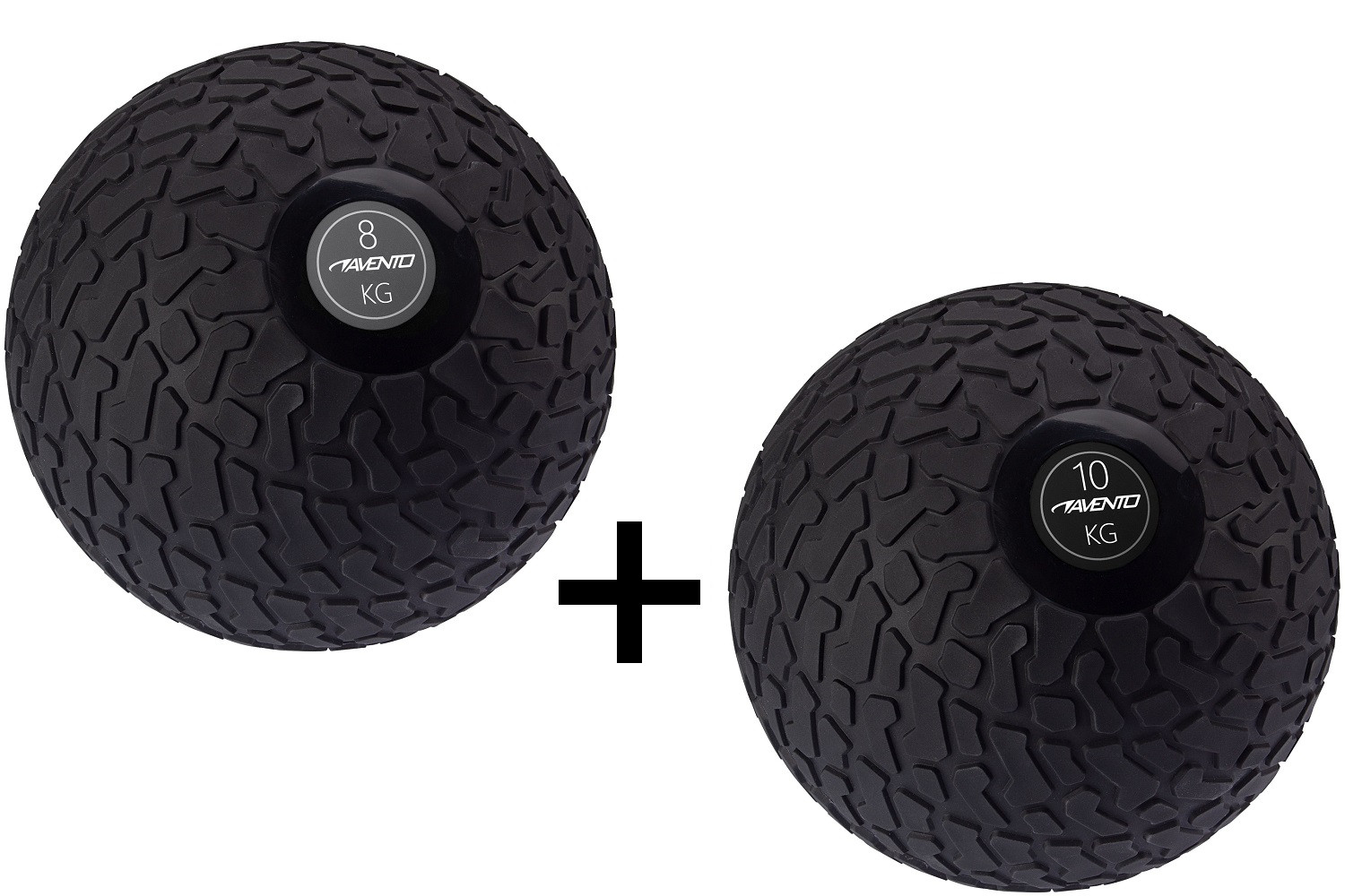 Avento Fitness Slam Bal met Profiel - 8 & 10 Kilo - Bundelpakket