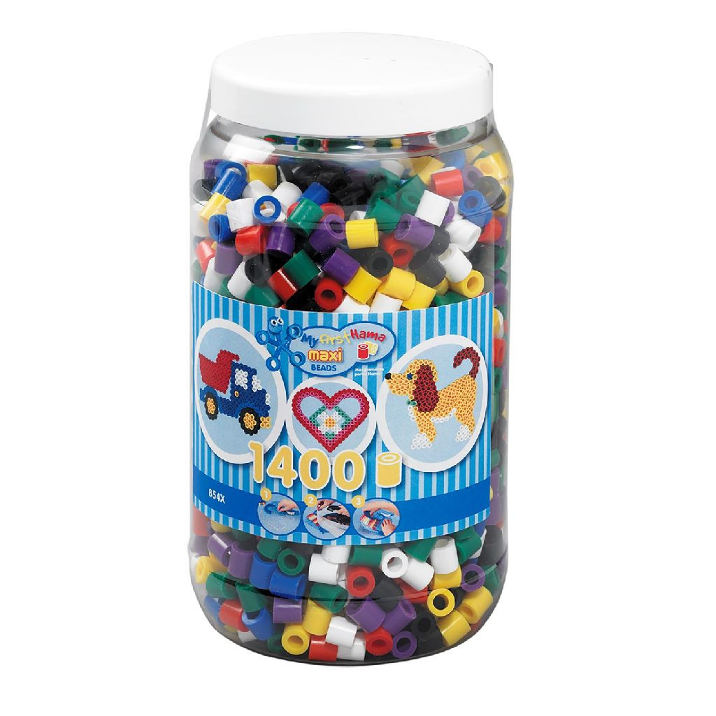 HAMA 8540 Maxi Strijkkralen Primaire Kleuren - 1400 Stuks