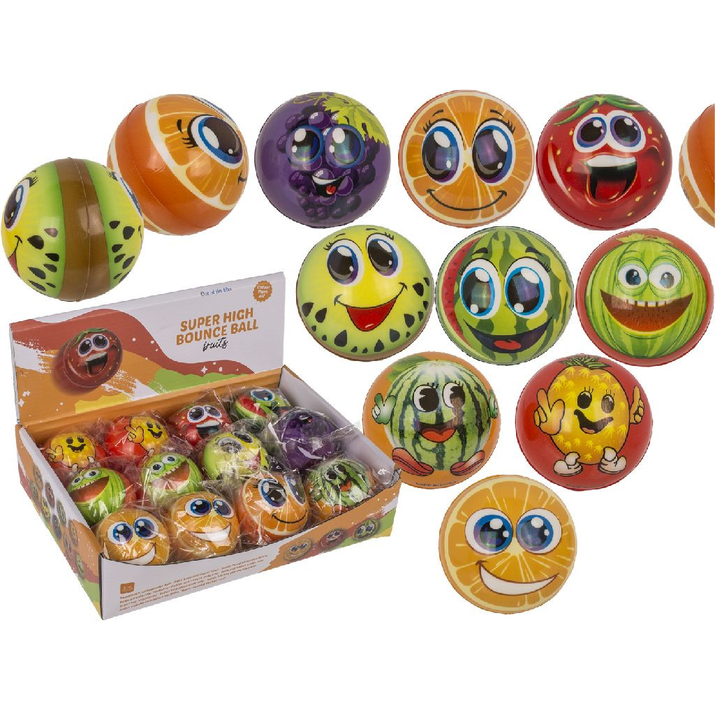 Bouncing Ball Fruits 6 cm - Stuiterbal - Prijs per Stuk