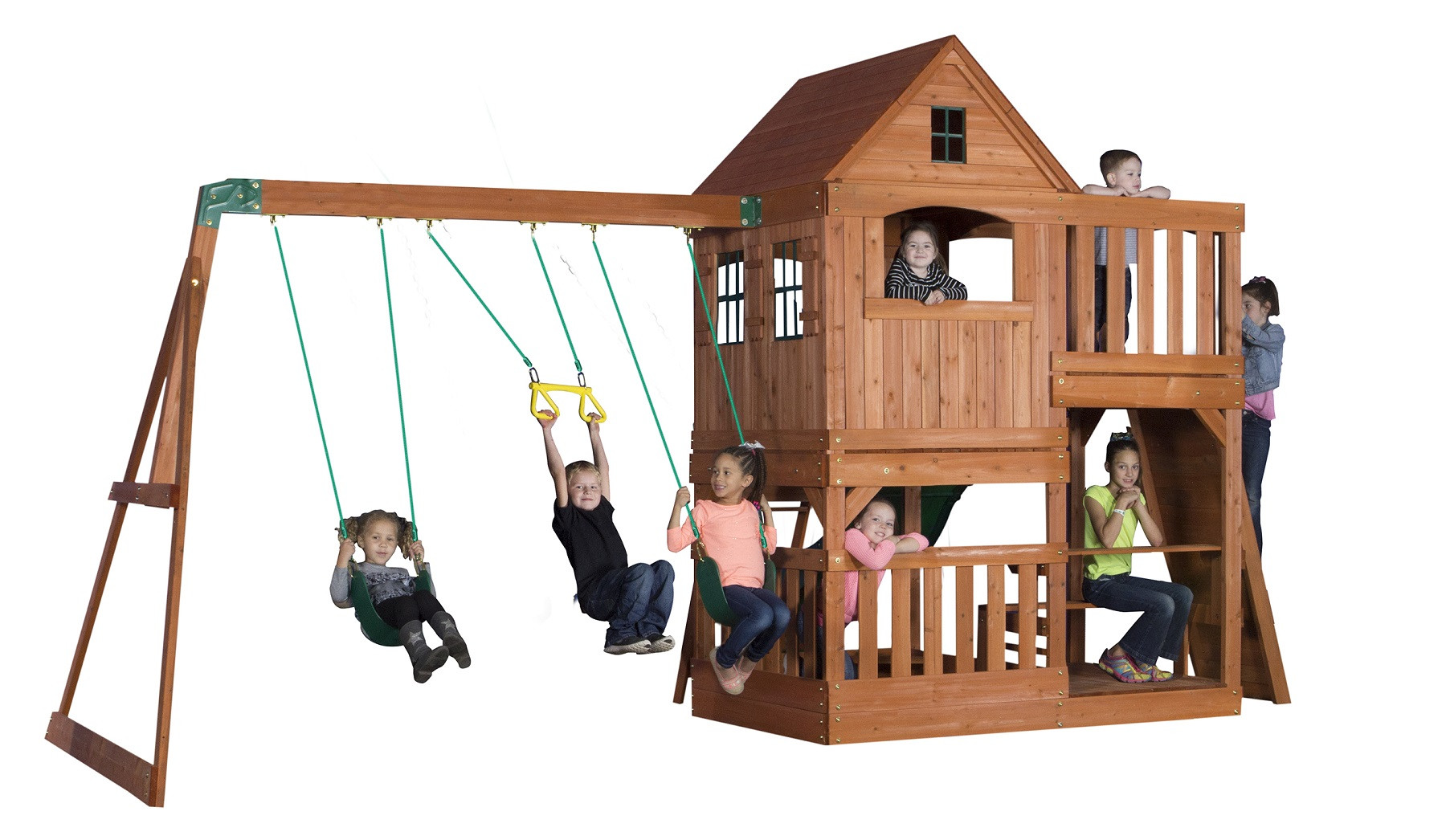 Backyard Discovery Speeltoren Hill Crest - met Schommels - Hout 