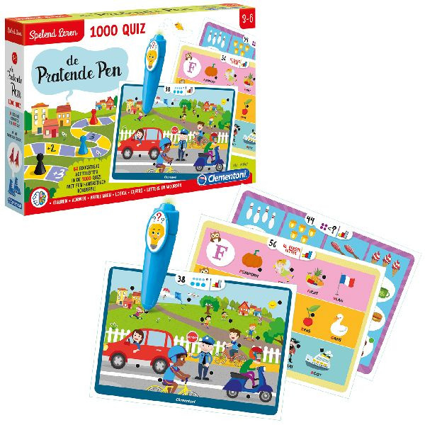 Clementoni - Spelend Leren - Interactieve Pen 1000 Quiz - Educatief spel
