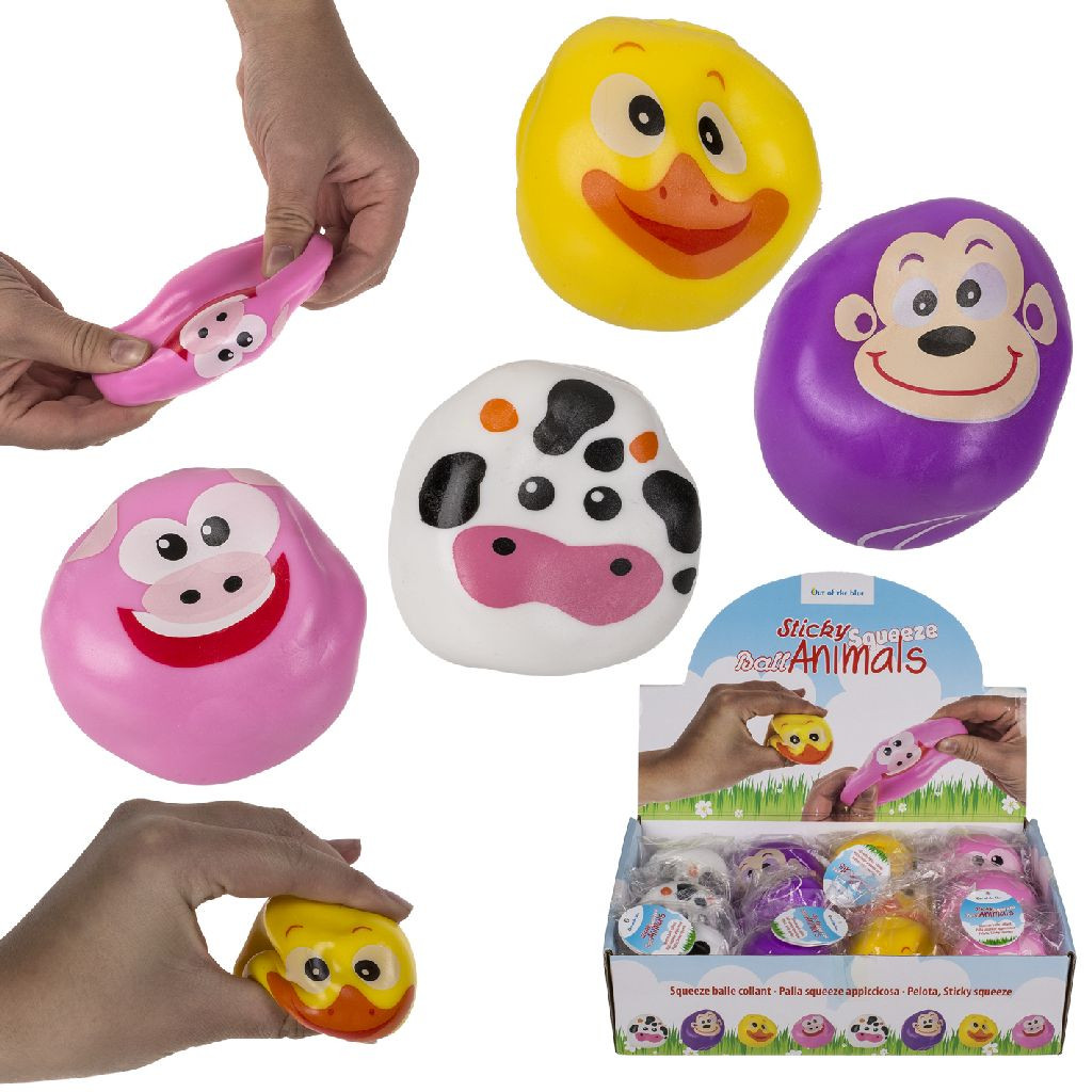 Sticky Squeeze Ball Dier - 5 cm - Prijs per Stuk