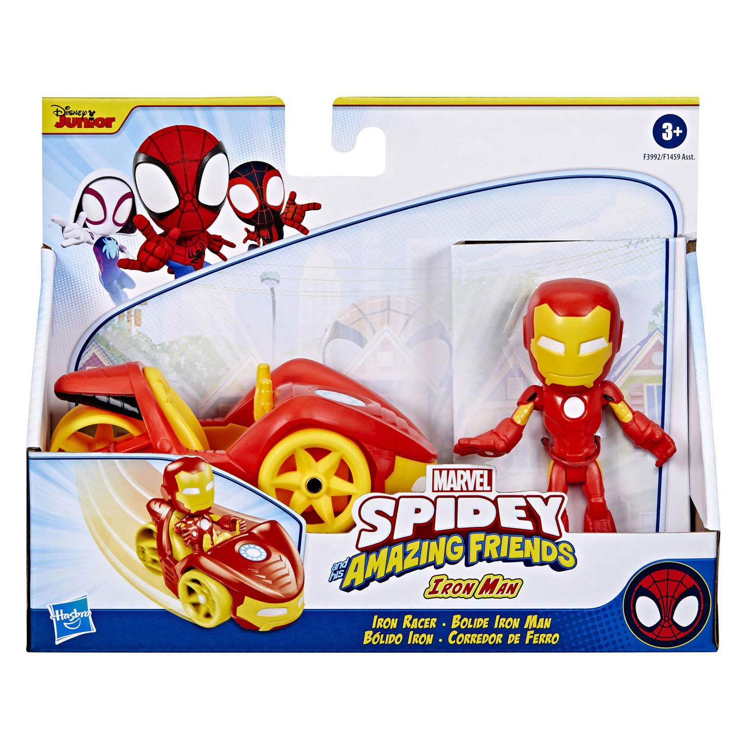 Spidey & Amazing Friends Voertuig en Figuur - Iron Man