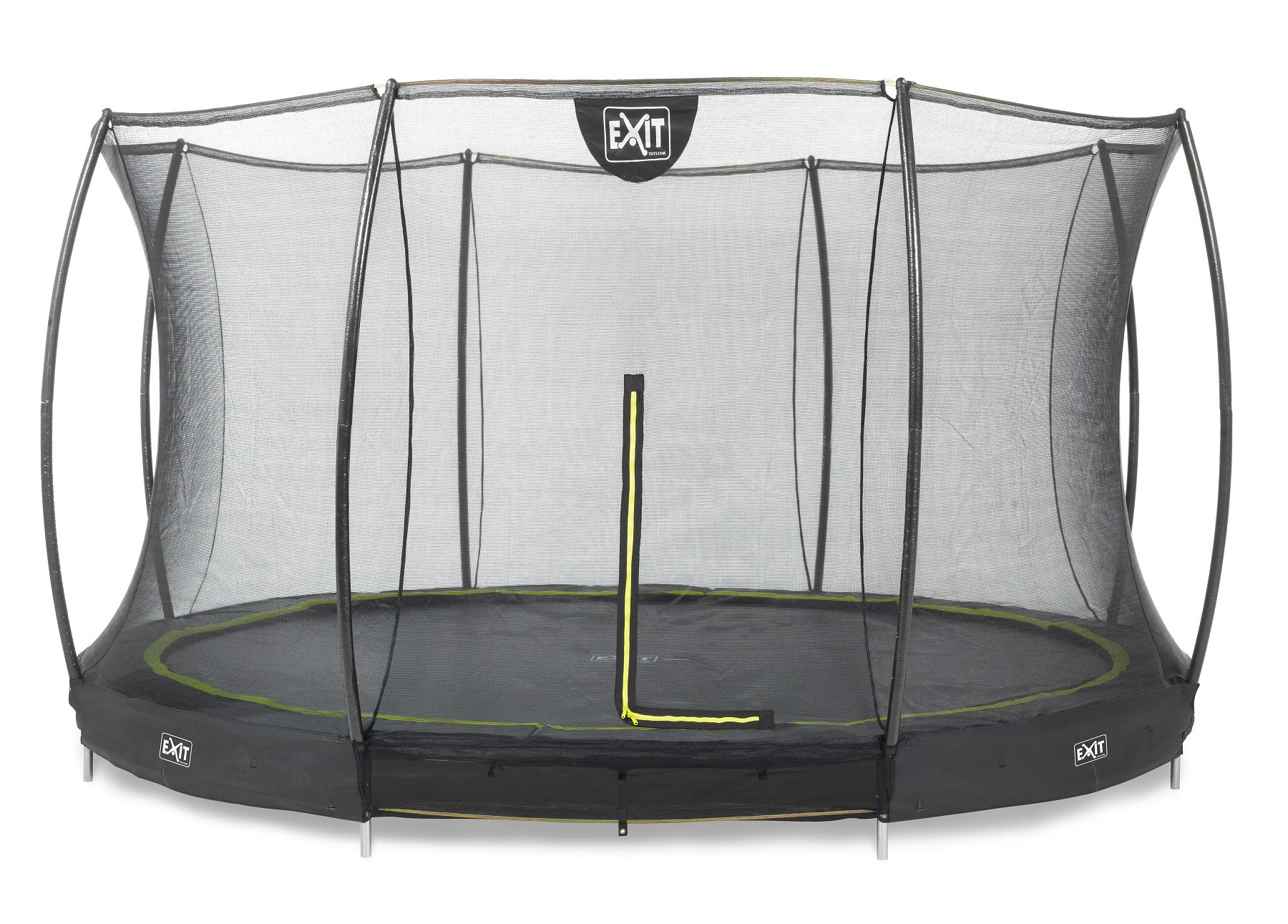 EXIT Silhouette Inground Trampoline met Veiligheidsnet - 427 cm - Zwart