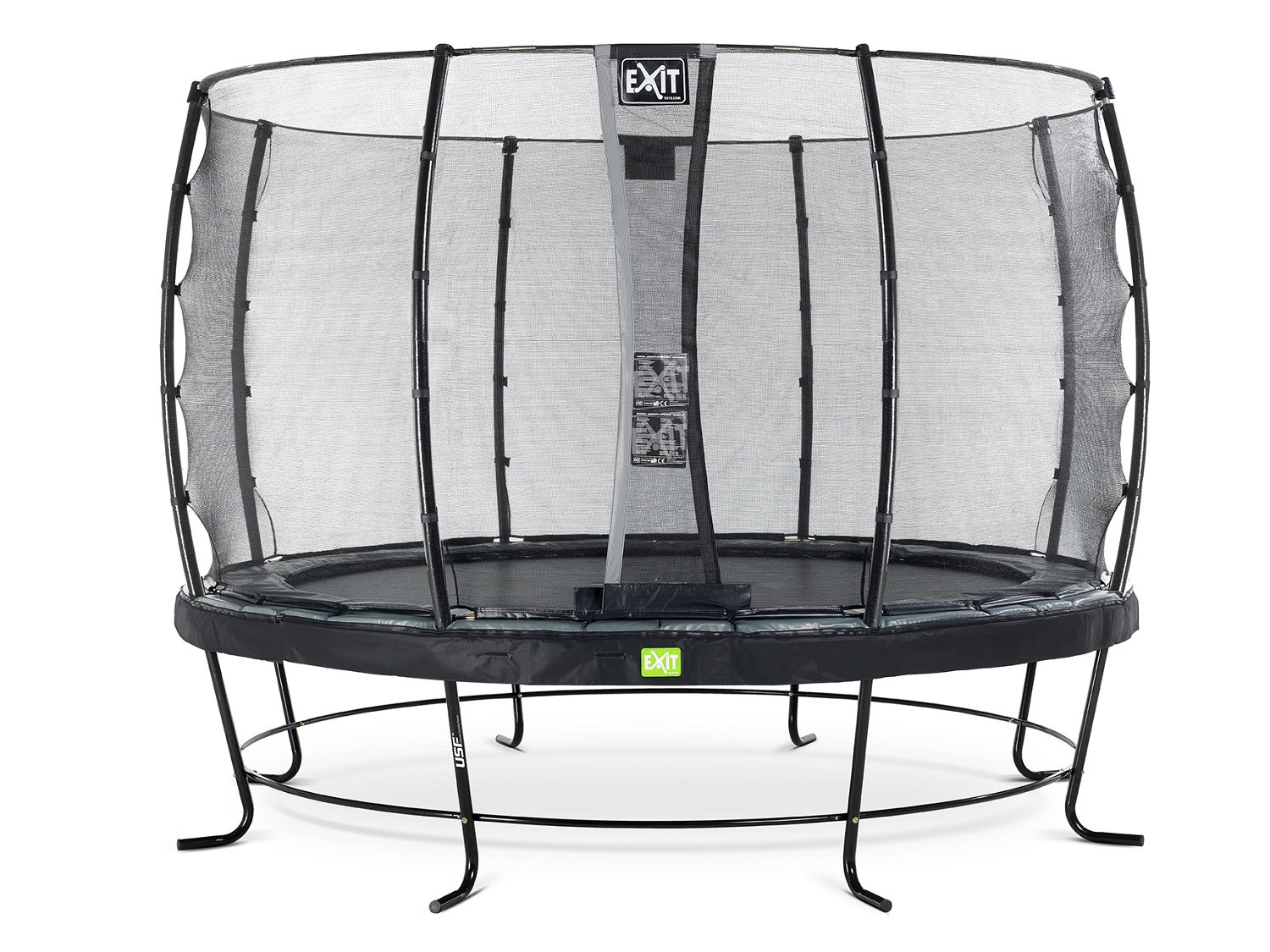 EXIT Trampoline Elegant met Veiligheidsnet - Economy - 366 cm - Zwart