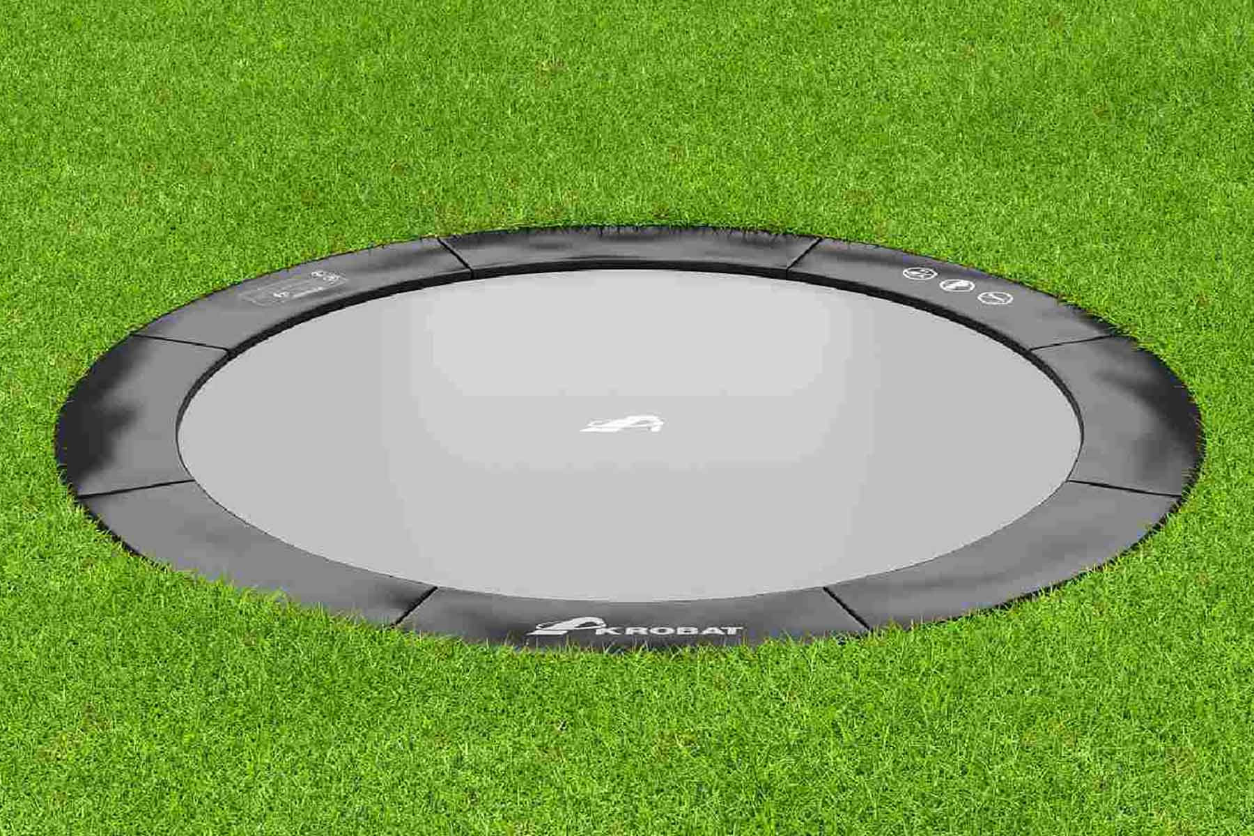 Akrobat Trampoline Primus - Flat to the Ground - 305 cm - Rond - Zwart