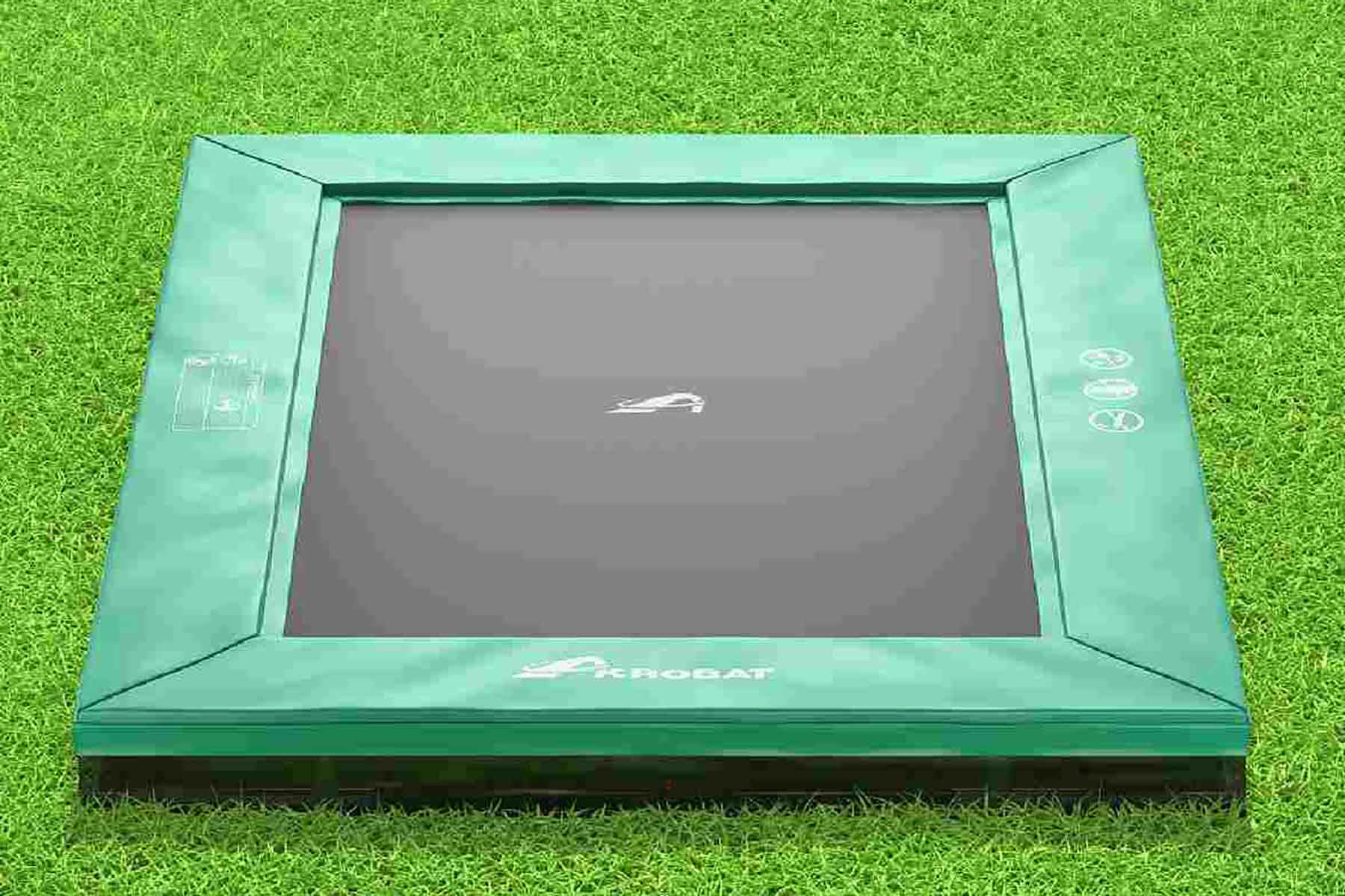 Akrobat Trampoline Primus - Inground - 335 x 244 cm - Rechthoek - Groen