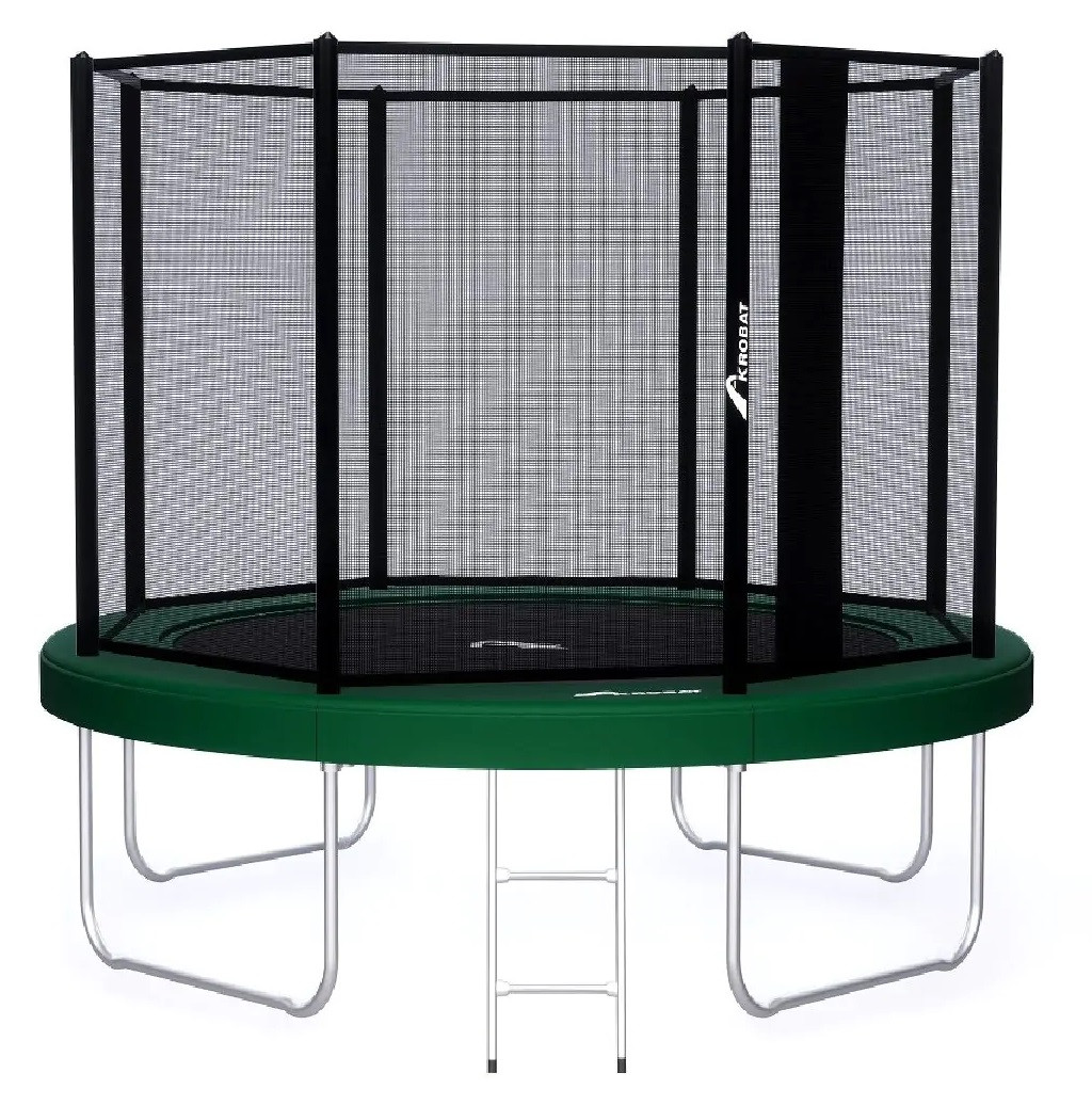 Akrobat Trampoline Orbit Above the Ground - Opbouw - 305 cm - Rond - Groen - met Veiligheidsnet