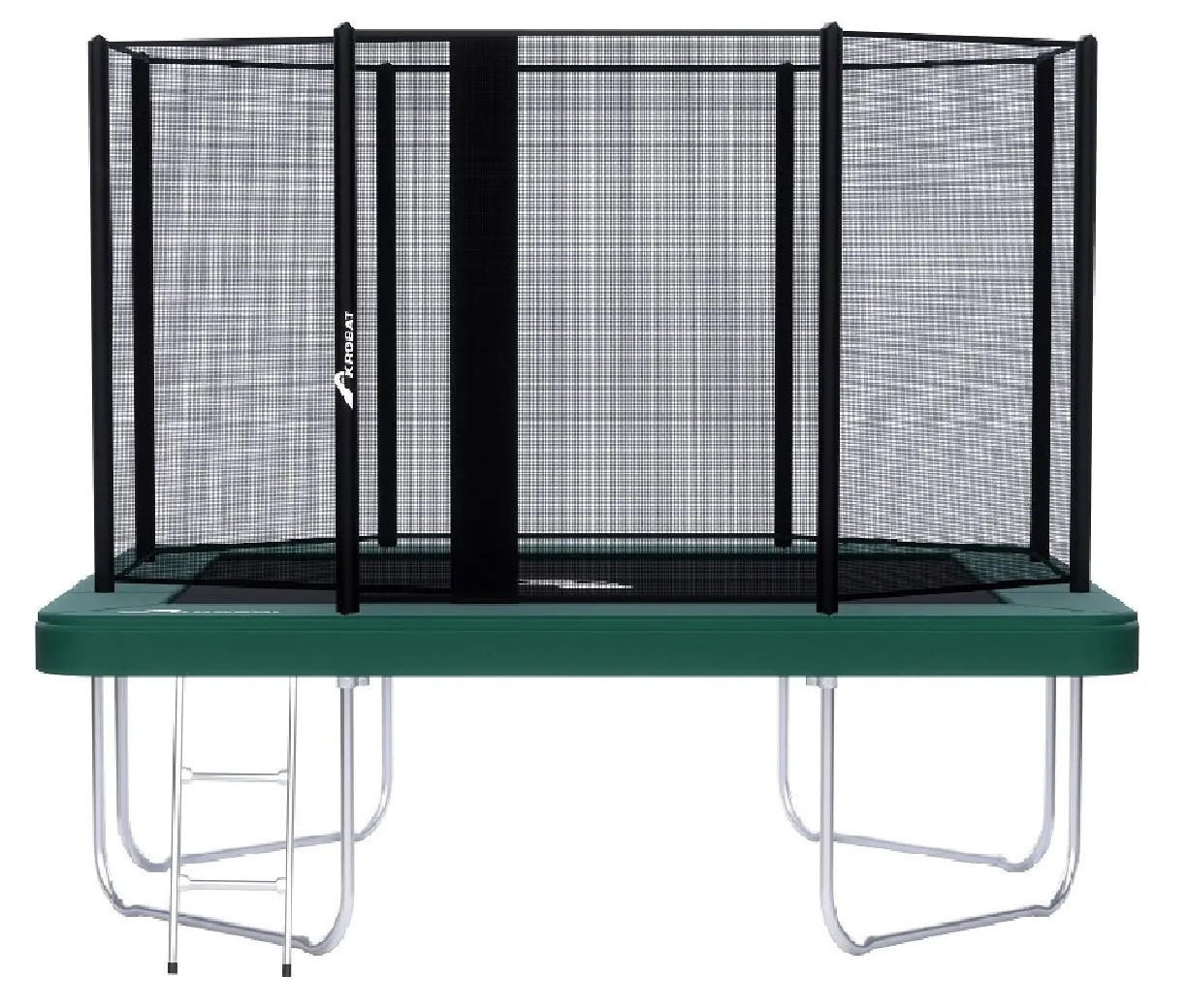 Akrobat Trampoline Orbit Above the Ground - Opbouw - 335 x 244 cm - Rechthoek - Groen - met Veiligheidsnet