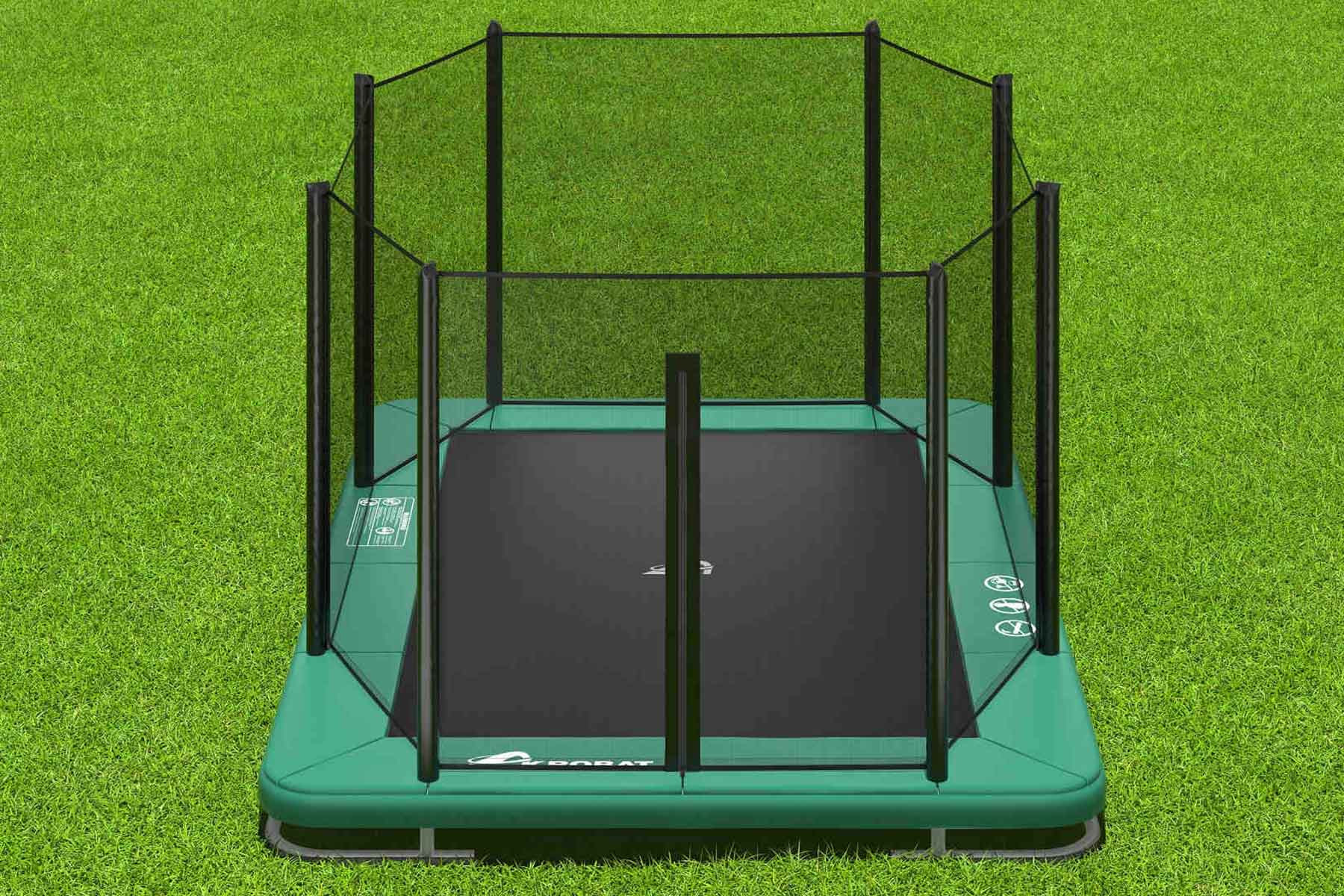 Akrobat Trampoline Orbit Inground - 335 x 244 cm - Rechthoek - Groen - met Veiligheidsnet