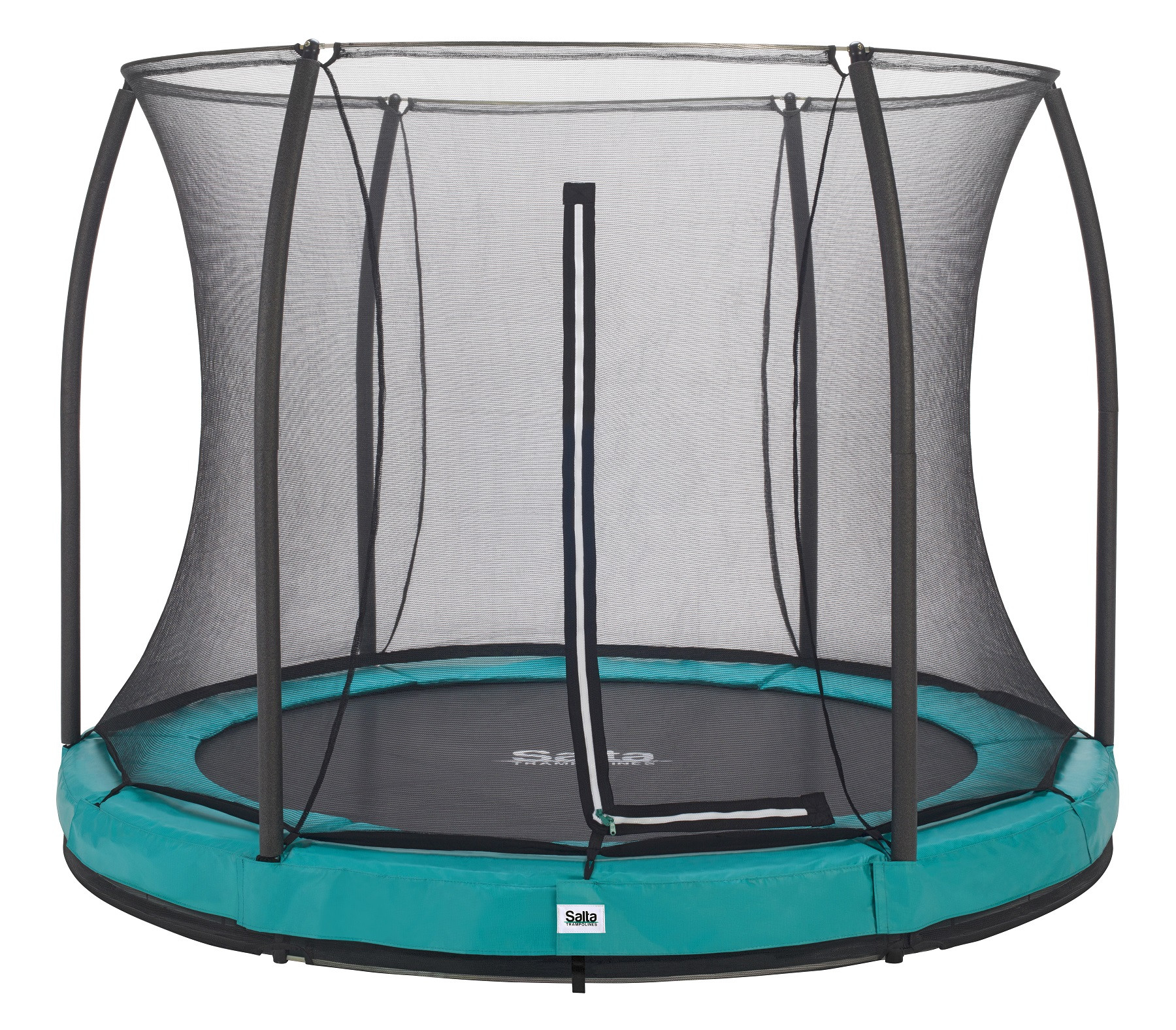 Salta Trampoline Comfort Edition Ground  251 cm met Veiligheidsnet - Groen