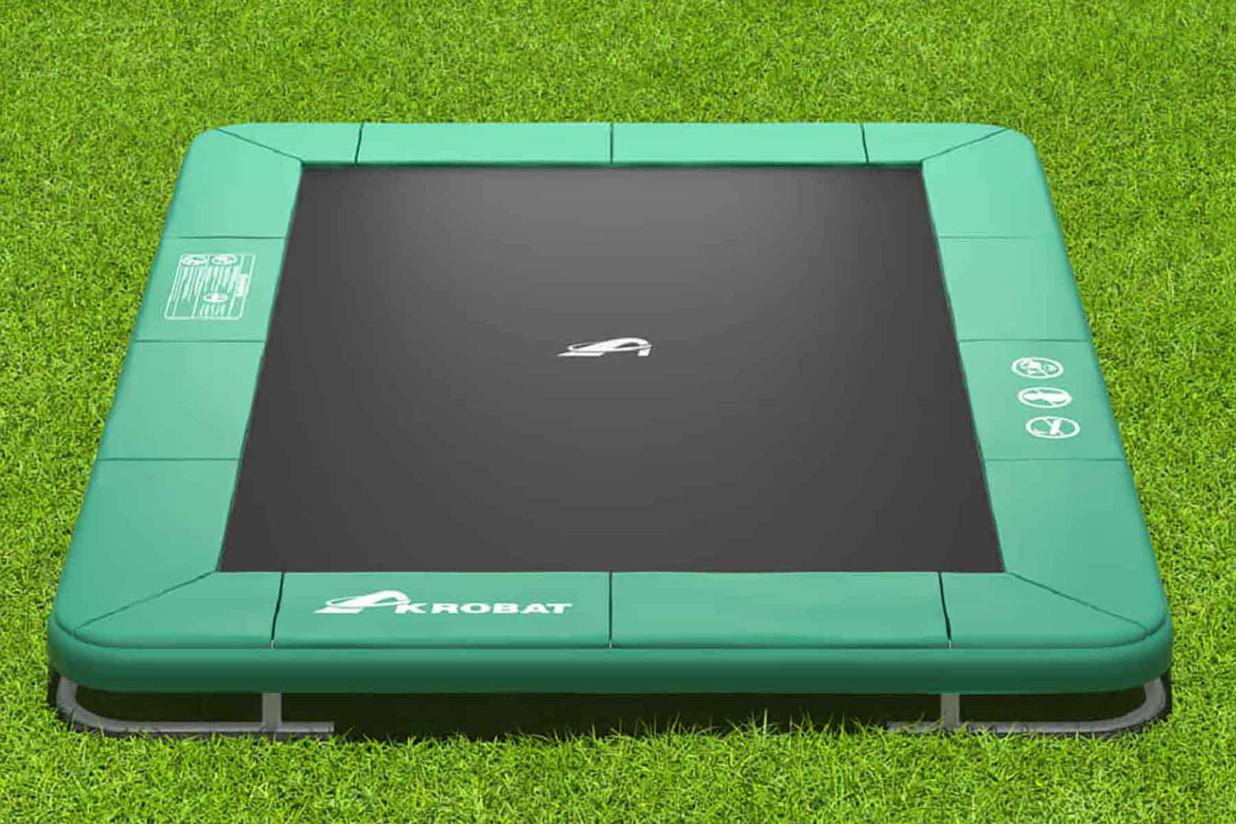 Akrobat Trampoline Orbit - Inground - 335 x 244 cm - Groen