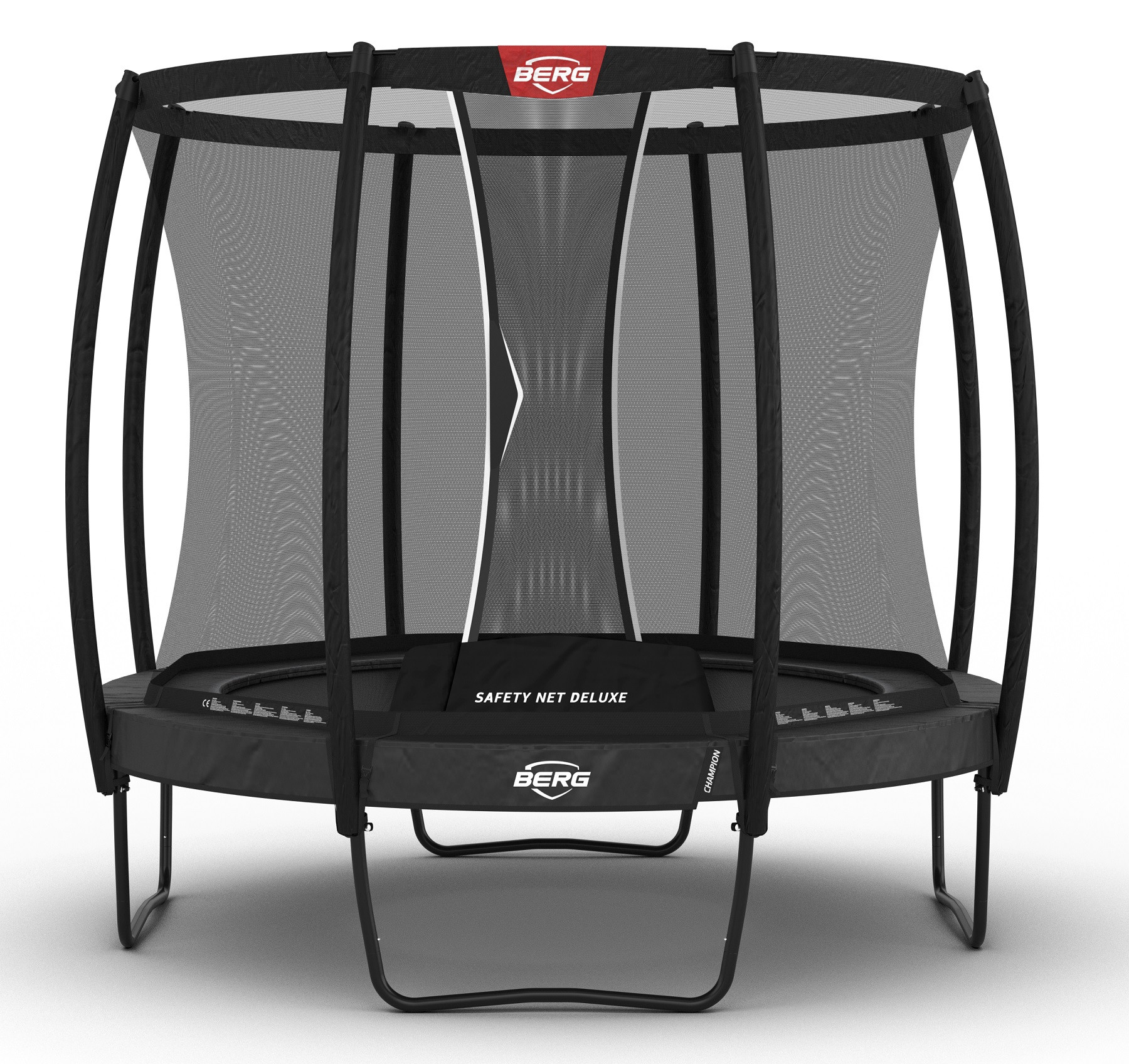 BERG Trampoline Champion met Veiligheidsnet - Safetynet Deluxe - 270 cm - Antraciet Grijs