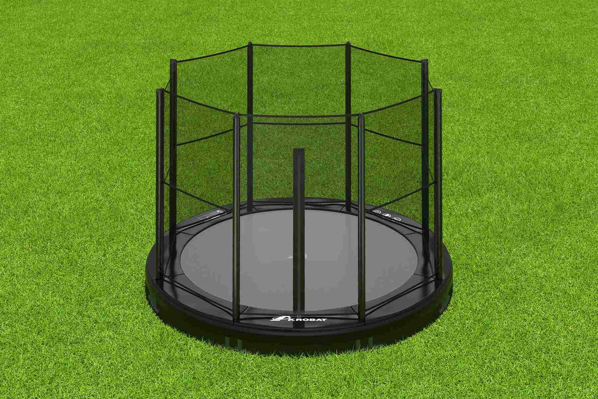 Akrobat Trampoline Primus met Veiligheidsnet - Inground - 305 cm - Zwart