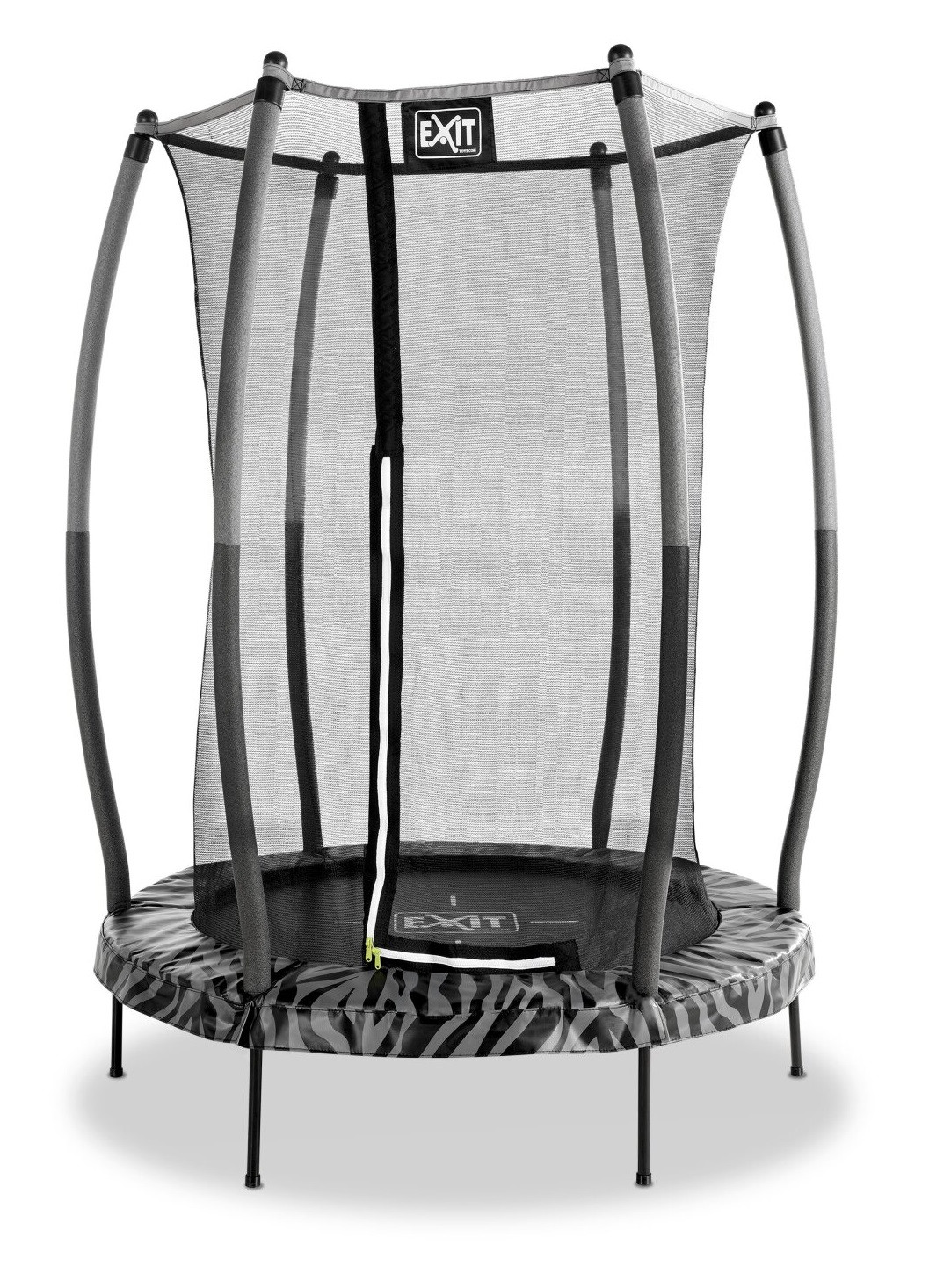 EXIT Tiggy Junior Trampoline met Veiligheidsnet - 140 cm - Zwart/Grijs