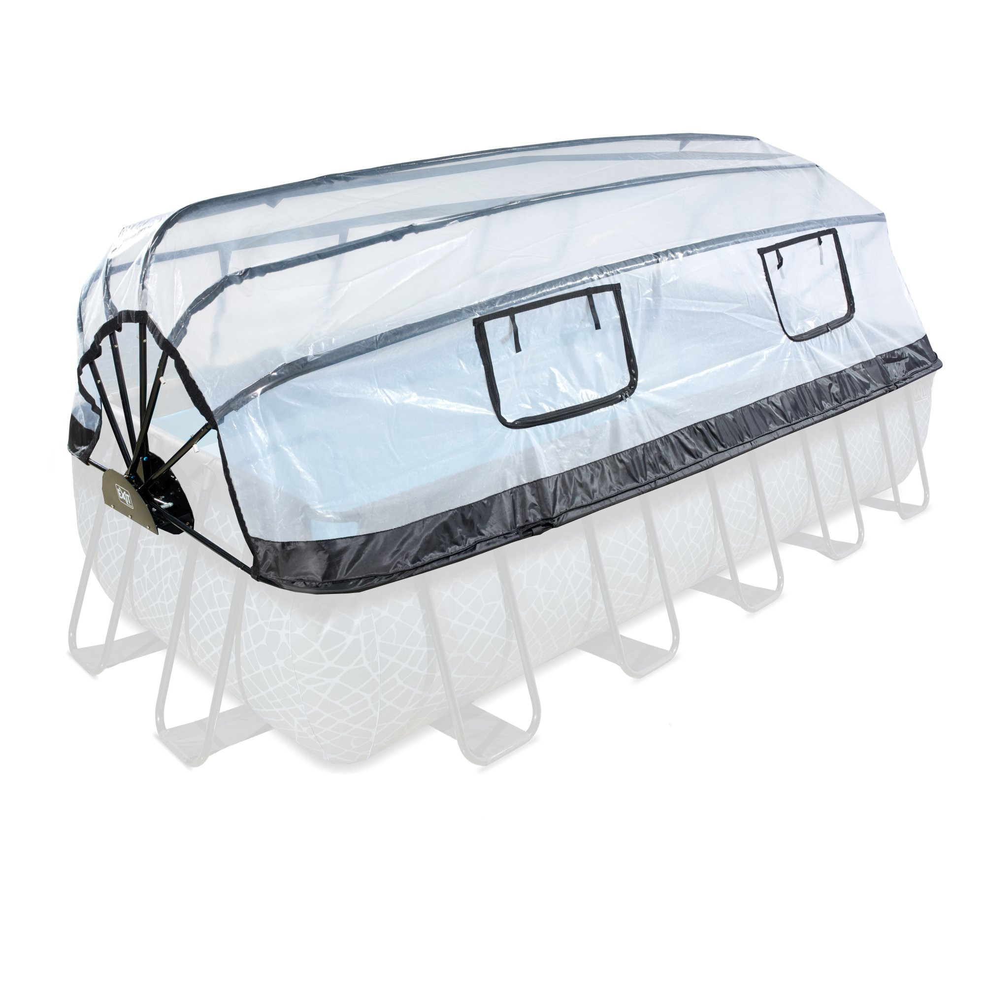 EXIT Overkapping voor Frame Zwembad met Ramen - 400 x 200 cm (alleen voor EXIT Frame Pools) 