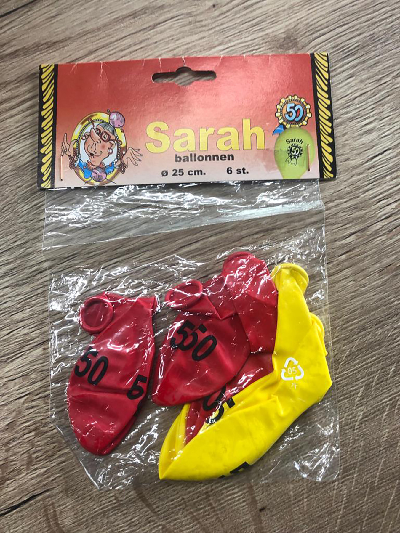 Ballonnen Sarah - 25 cm - 6 Stuks