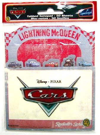 Cars Notitieblok met Tabs 
