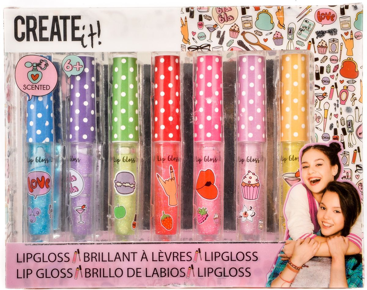 Create It! Lipgloss Met Glitter & Geur - Set van 7