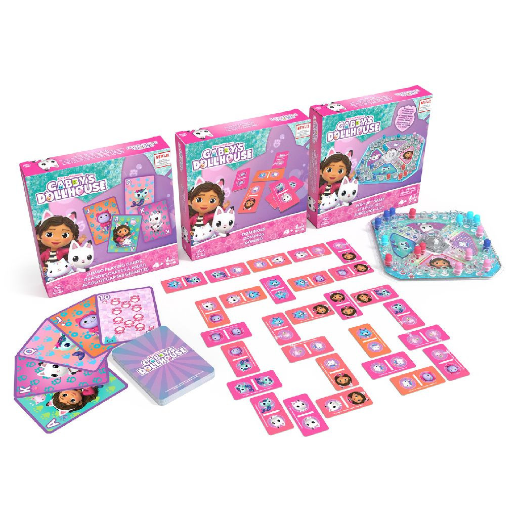 Gabby's Dollhouse Bordspellen - 3-Pack - Kinderspel