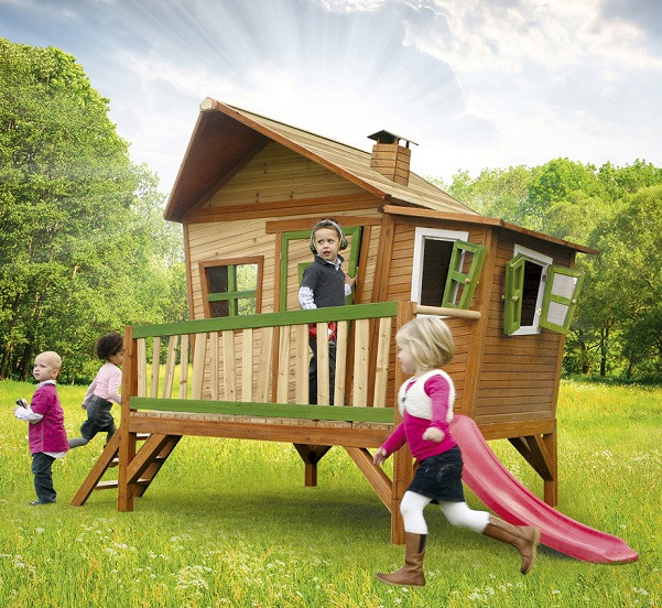 Axi Speelhuis Emma - Hout - met glijbaan