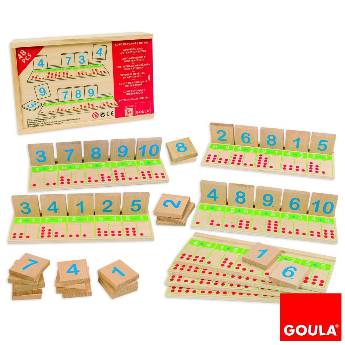 Goula Lotto Optellen & Aftrekken - Hout - Kinderspel