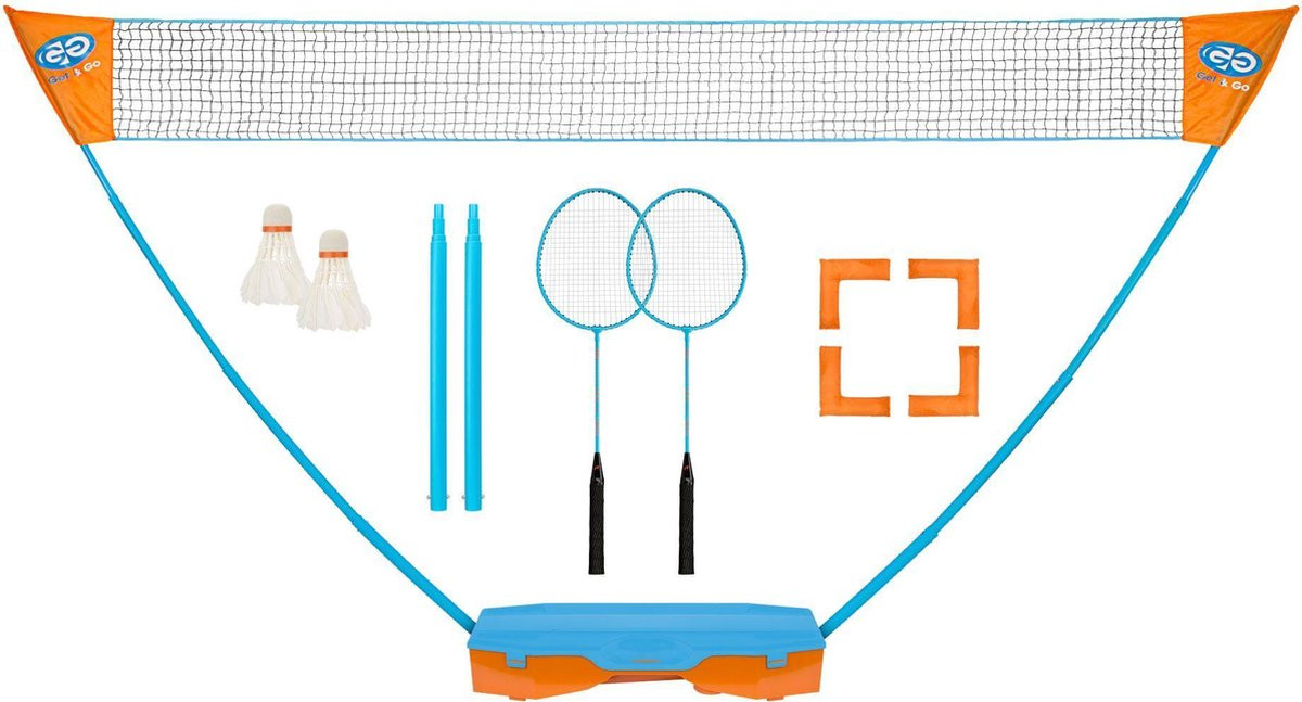 Get & Go Badminton Set - Instant - Blauw/Oranje