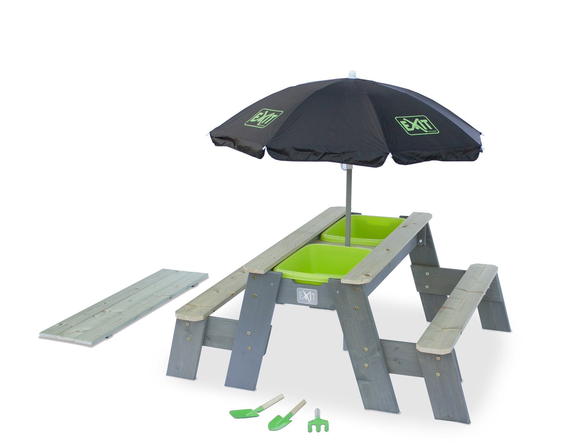 EXIT Aksent Zand-,Water- en Picknicktafel - L - 2 Bankjes - Deluxe