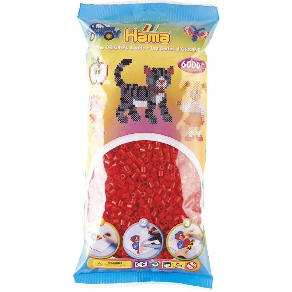 Hama 205-05 Strijkkralen - 6000 Stuks - Rood
