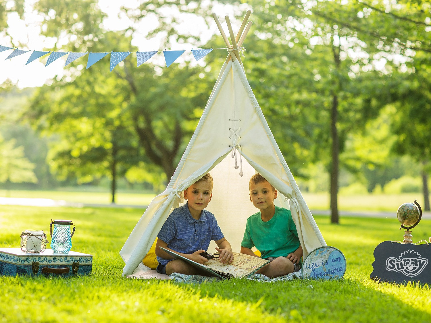 Tipi WigWam Tent - Teepee Alba - cream