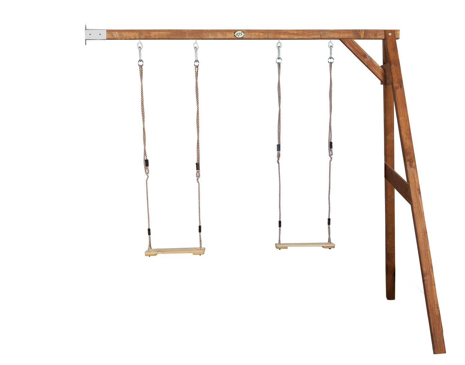 AXI Dubbele Muurschommel - Hout - Bruin