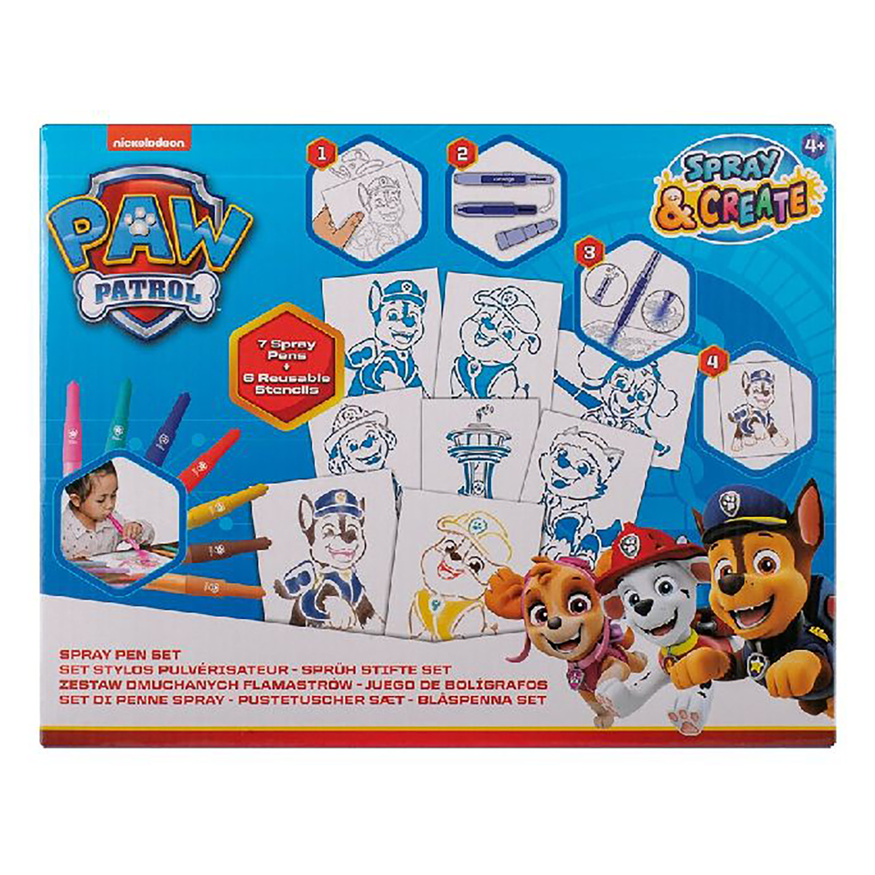 Paw Patrol Spray Pennen Set - Blaas pennen