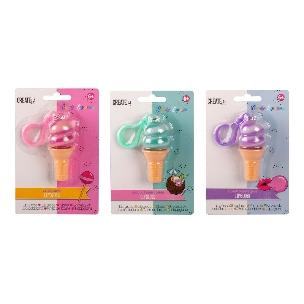 Create It! Candy Lipgloss Ijsje Sleutelhanger - Prijs per Stuk