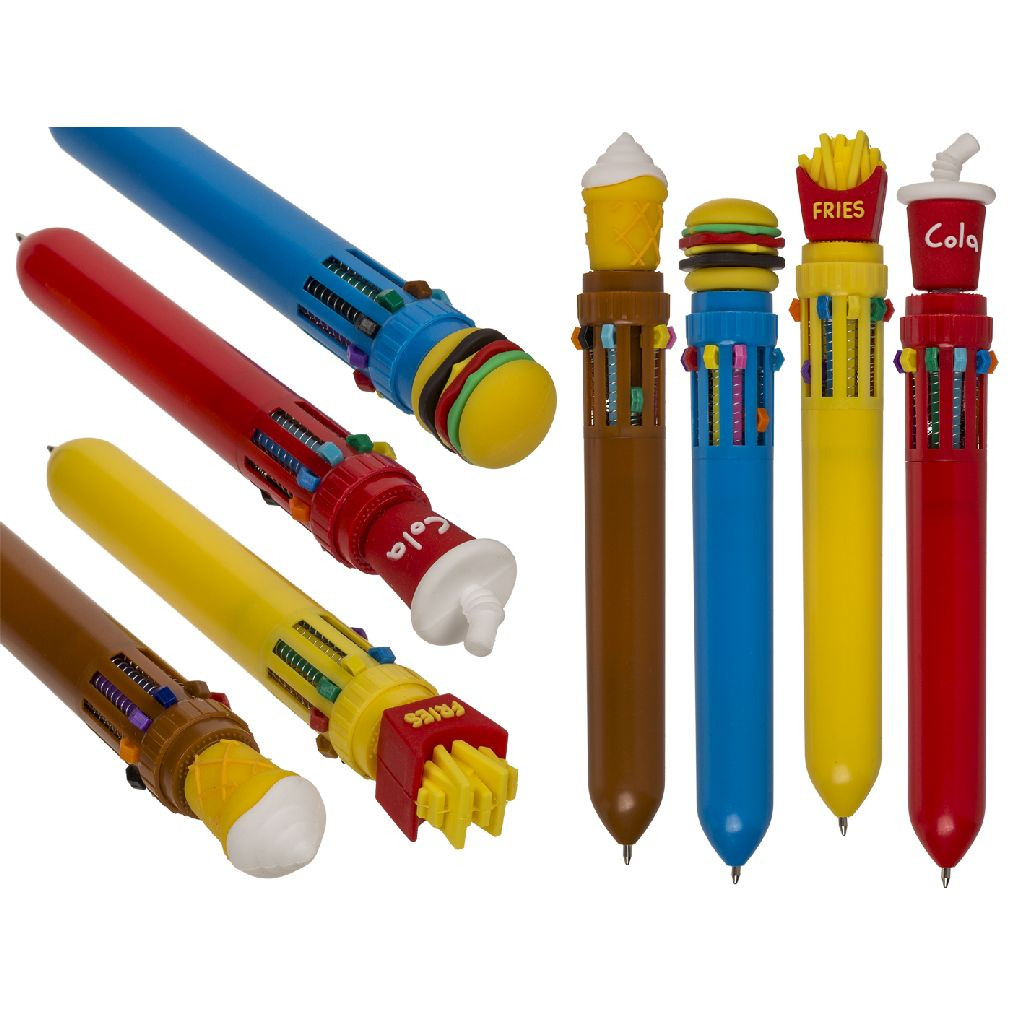 Fast Food 10 Kleurenpen - Prijs per Stuk