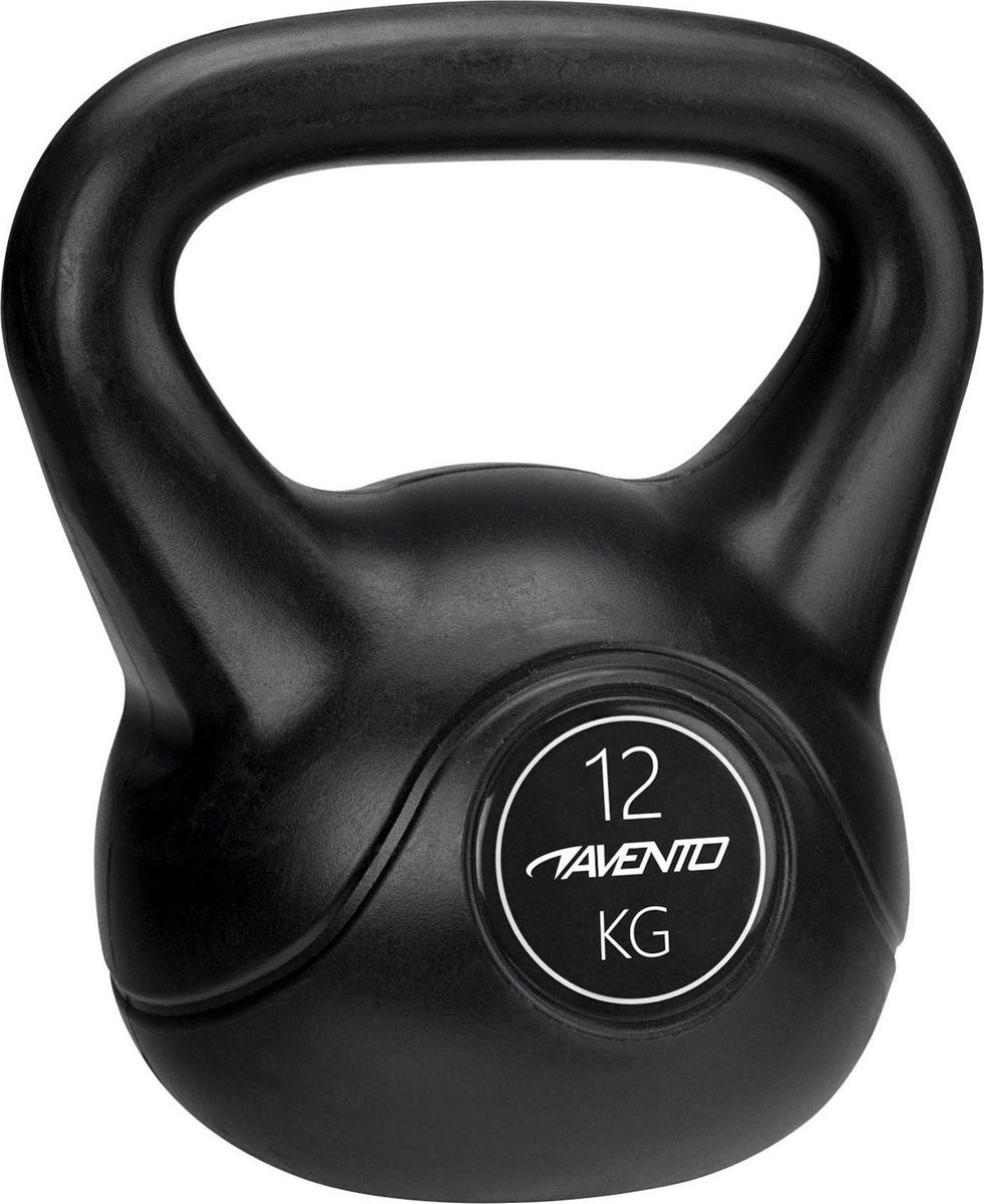 Avento Fitness Kettlebel 12 KG - Zwart