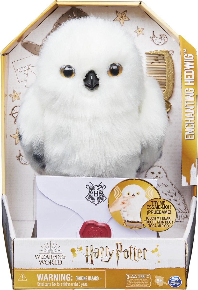 Harry Potter Interactieve Uil Hedwig - 27 cm - met Geluiden en Bewegingen
