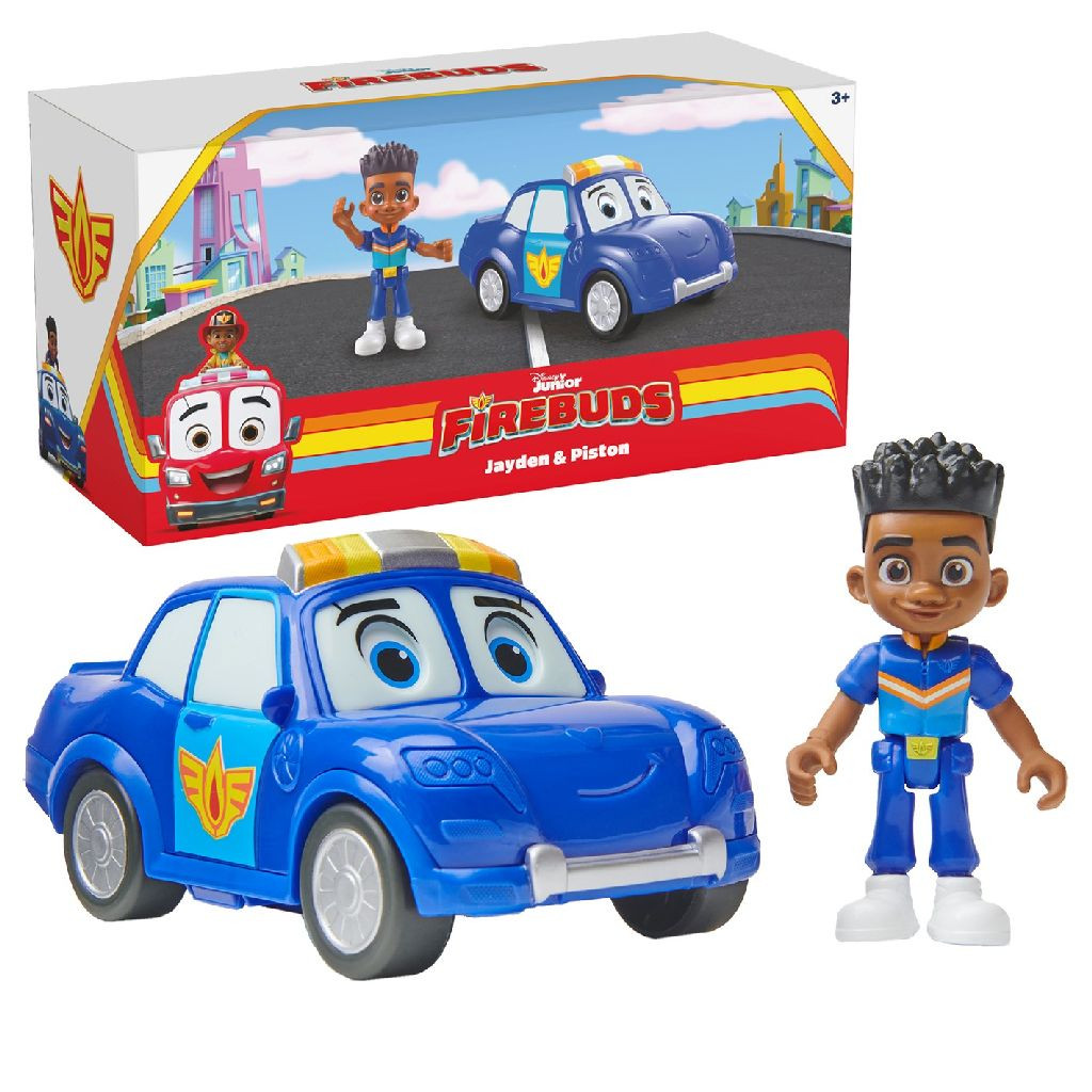 Disney Junior Firebuds Vuur Vriendjes - Interactieve Politieauto Jayden & Piston