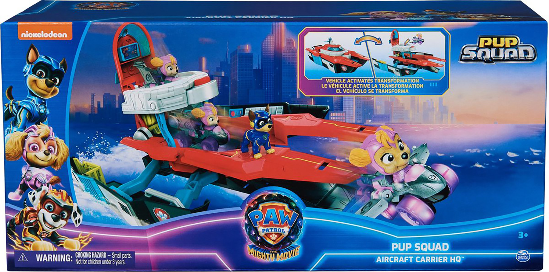 Paw Patrol Mighty Movie - Pup Squad Marine Hoofdkwartier - Vliegdekschip