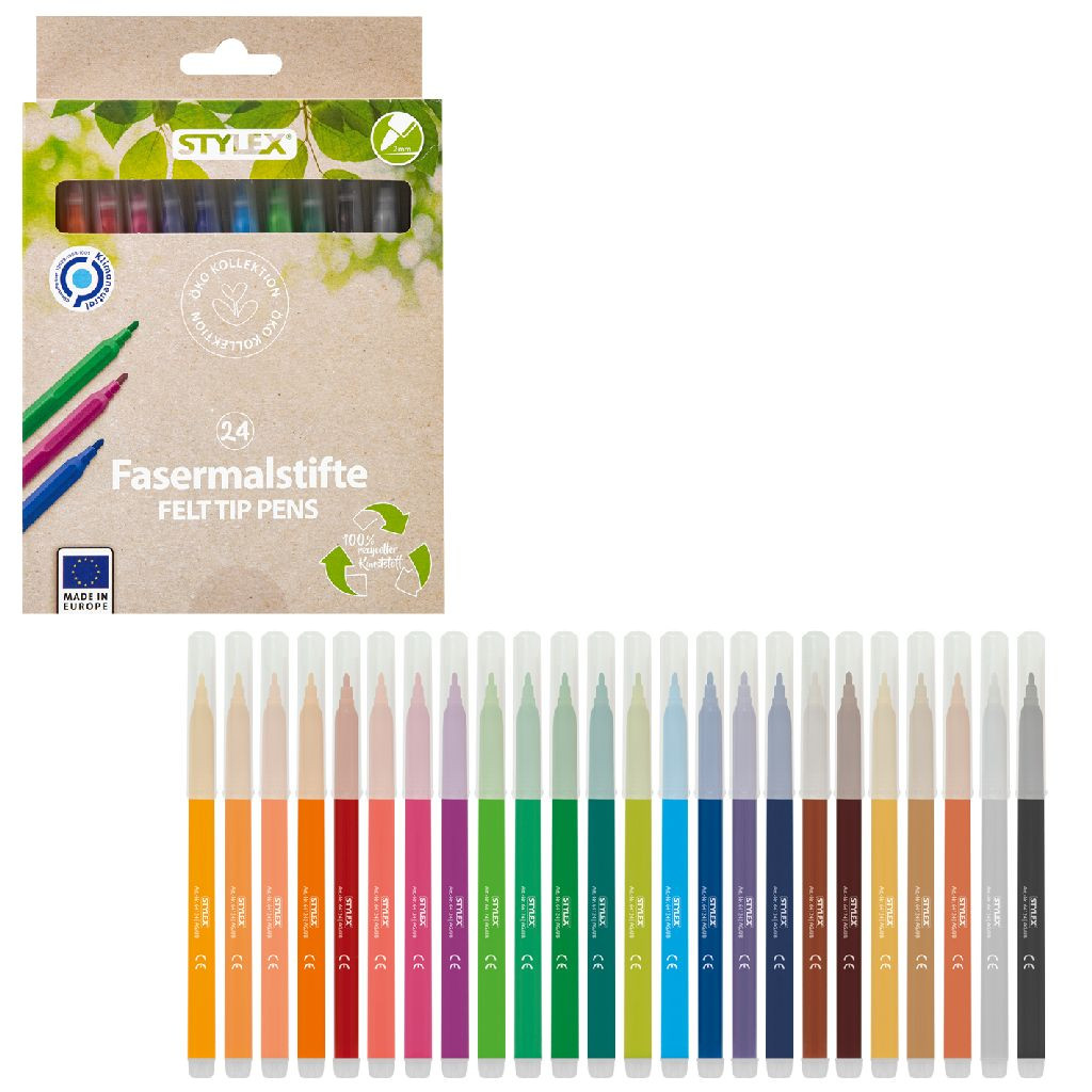 Eco Viltstiften - 2 mm - 24 stuks