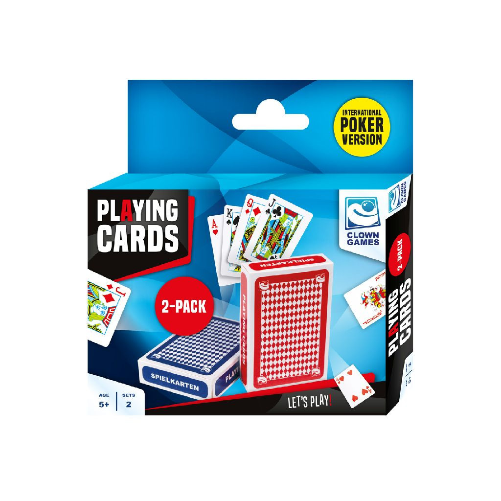 Clown Games Speelkaarten Internationaal - Kaarten - Set van 2 - Poker Versie 