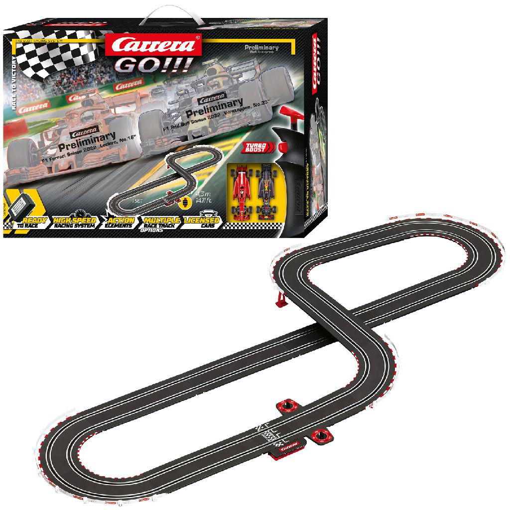 Carrera GO!!! Red Bull Max Verstappen & Ferrari Carlos Sainz Race To Victory - Racebaan