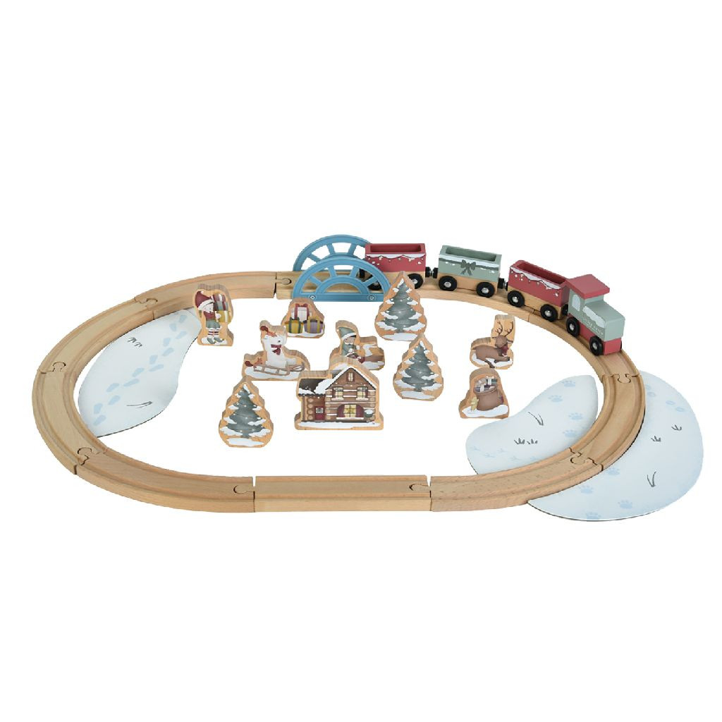 Little Dutch Houten Treinbaan Kerst - Fsc Hout
