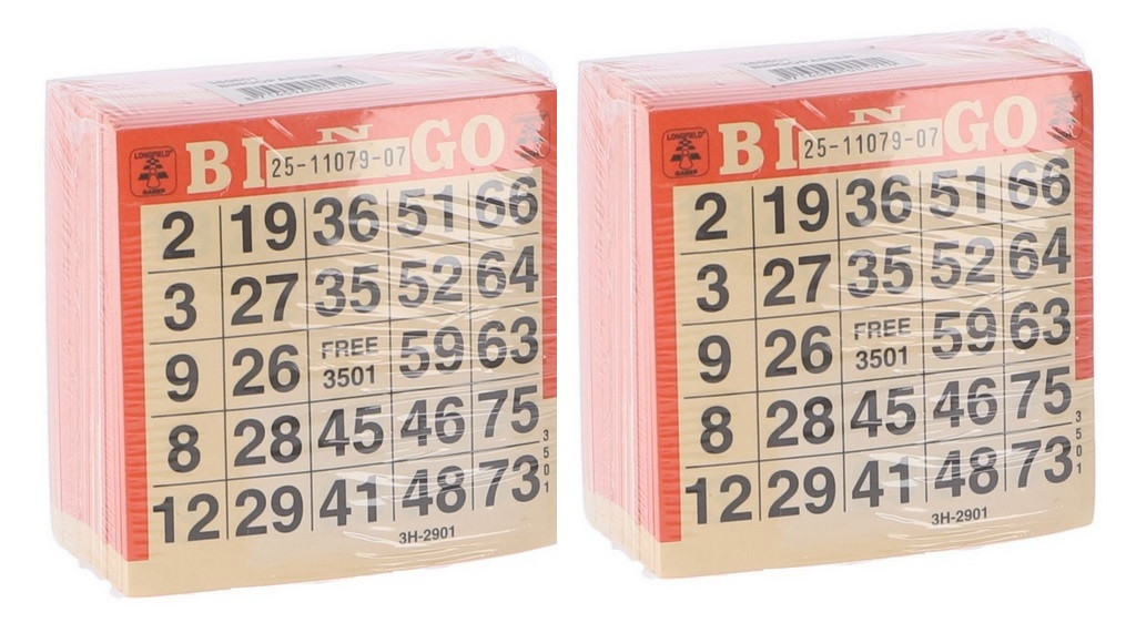 Bingokaarten 1000 Vel - Voor Bingo met 75 Ballen - 2 Blokken - Voordeelpakket